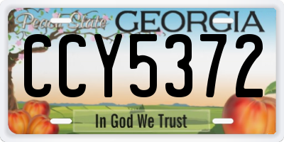GA license plate CCY5372