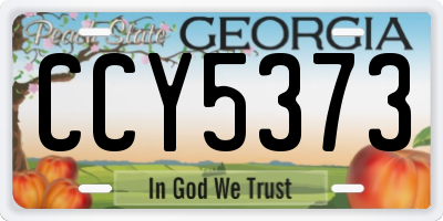 GA license plate CCY5373