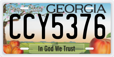 GA license plate CCY5376