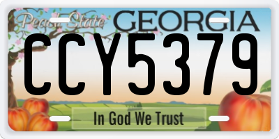 GA license plate CCY5379
