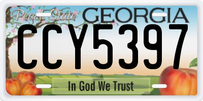 GA license plate CCY5397