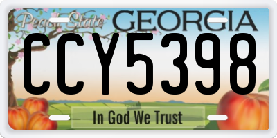 GA license plate CCY5398