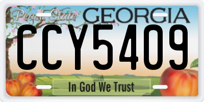 GA license plate CCY5409