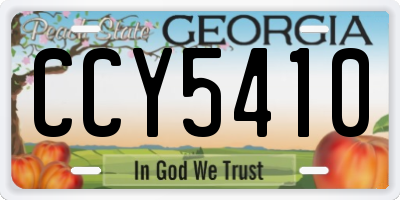 GA license plate CCY5410