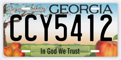 GA license plate CCY5412