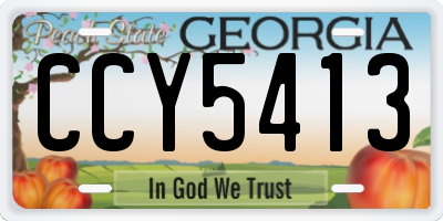 GA license plate CCY5413