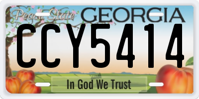 GA license plate CCY5414