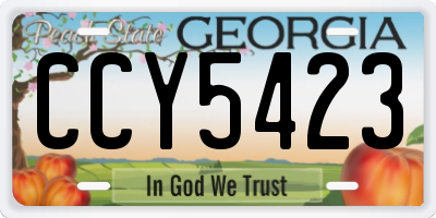 GA license plate CCY5423