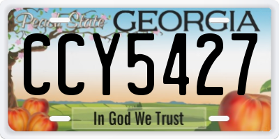 GA license plate CCY5427