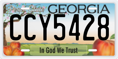 GA license plate CCY5428