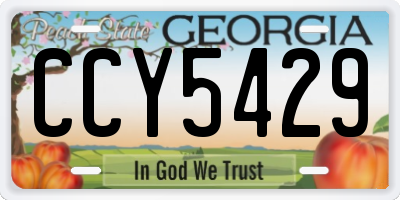 GA license plate CCY5429