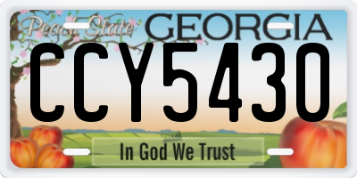 GA license plate CCY5430