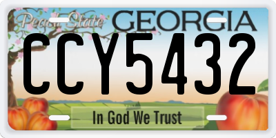 GA license plate CCY5432