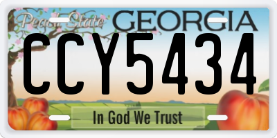 GA license plate CCY5434