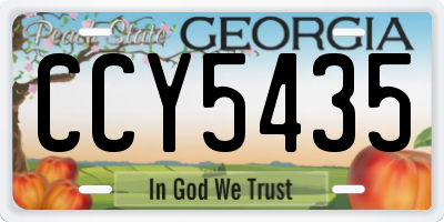 GA license plate CCY5435