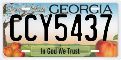 GA license plate CCY5437