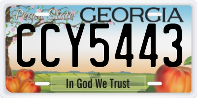GA license plate CCY5443