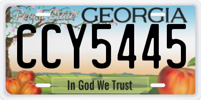 GA license plate CCY5445