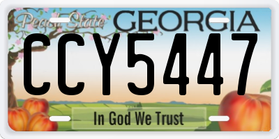 GA license plate CCY5447