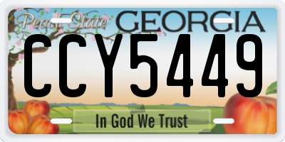 GA license plate CCY5449