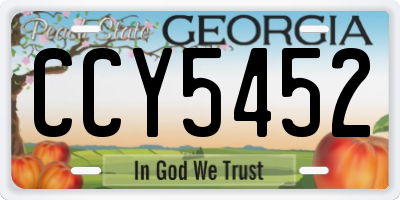 GA license plate CCY5452