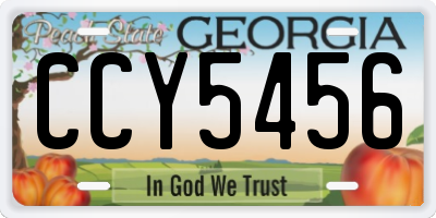 GA license plate CCY5456