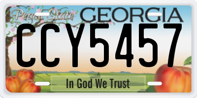 GA license plate CCY5457