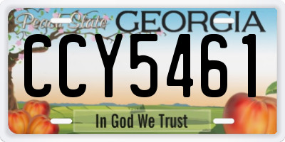 GA license plate CCY5461