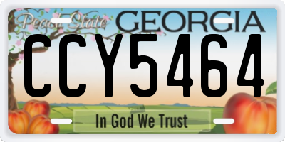 GA license plate CCY5464