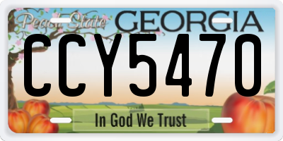 GA license plate CCY5470
