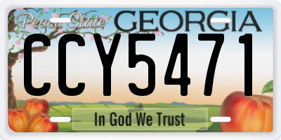 GA license plate CCY5471