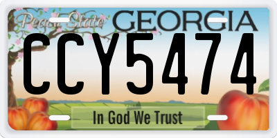 GA license plate CCY5474