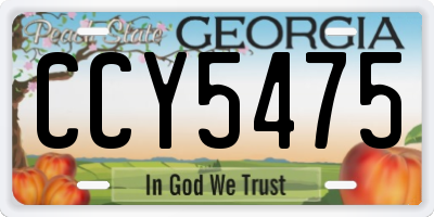 GA license plate CCY5475