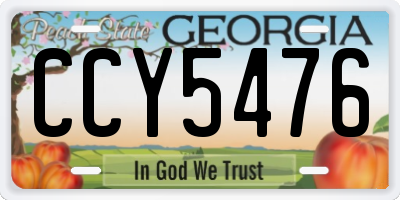GA license plate CCY5476