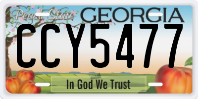 GA license plate CCY5477