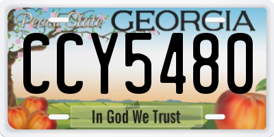 GA license plate CCY5480
