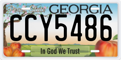 GA license plate CCY5486