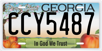 GA license plate CCY5487