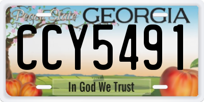 GA license plate CCY5491