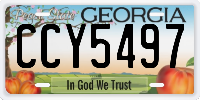 GA license plate CCY5497