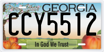 GA license plate CCY5512