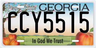 GA license plate CCY5515