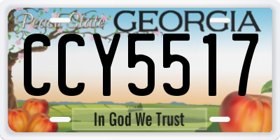 GA license plate CCY5517
