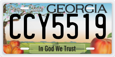 GA license plate CCY5519