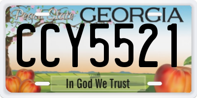 GA license plate CCY5521