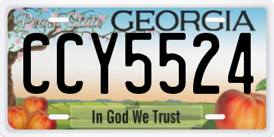 GA license plate CCY5524