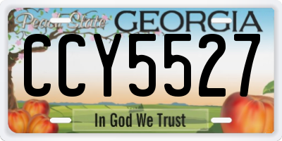 GA license plate CCY5527