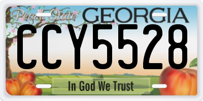 GA license plate CCY5528