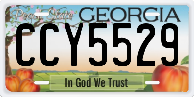 GA license plate CCY5529