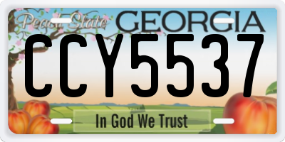GA license plate CCY5537